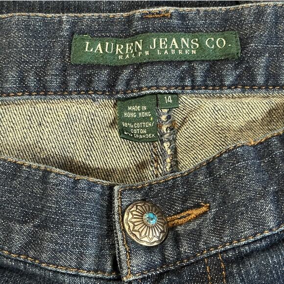 Lauren Jeans Co Ralph Lauren Women's Southwest Beaded Blue Denim Jeans Size 14 - Picture 5 of 16